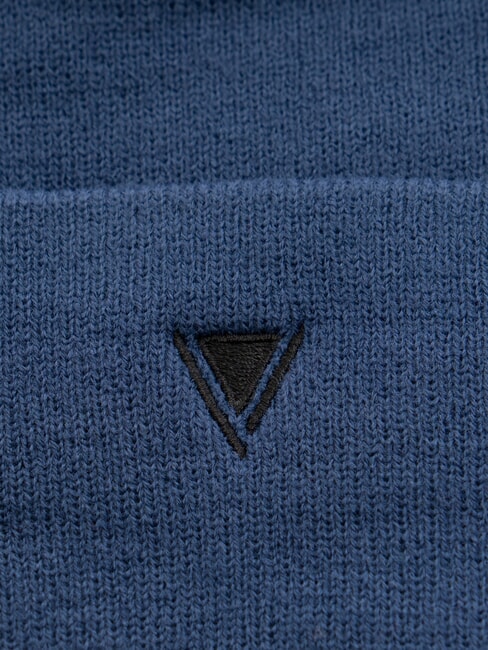 EVAN Czapka beanie z haftowanym logo niebieski - Włosy
