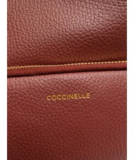 COCCINELLE FENIX Mały sk&oacute;rzany plecak brandy - Torby damskie - 5