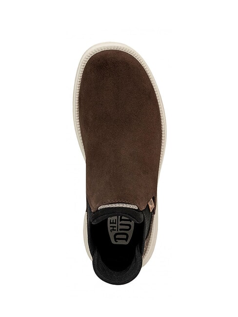 BRANSON Zamszowe botki kawa - Buty damskie