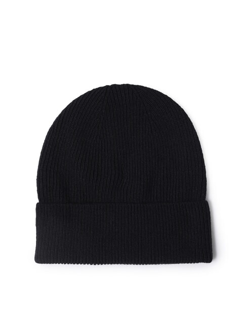 BEANIE Prążkowana czapka z mieszanki wełny czarny - Włosy