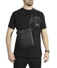 CERRUTI JAKE Sk&oacute;rzana torba czarny - Torby na ramię męskie - 6