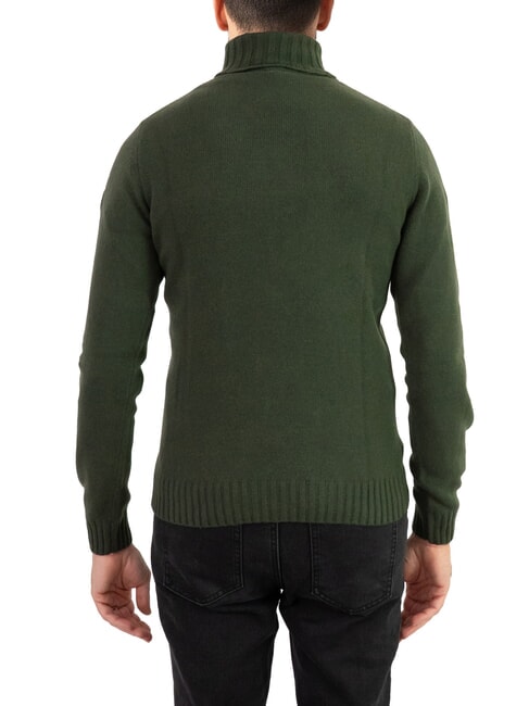 EXCLASSIC Sweter z golfem z mieszanki wełny krzak - Koszulki męskie