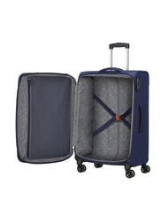 AMERICAN TOURISTER BLAZING RIDE Zestaw 3 w&oacute;zk&oacute;w + torba podr&oacute;żna + 2 plecaki + 2 kosmetyczki granatowy/pomarańczowy - Zestaw w&oacute;zk&oacute;w - 3