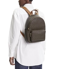 MICHAEL KORS TANNER Plecak z nadrukowanym logo na całej powierzchni brązowy/żołędziowy - Torby damskie - 6