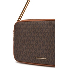 MICHAEL KORS BRYANT Torba na ramię z nadrukowanym logo na całej powierzchni brązowy/żołędziowy - Torby damskie - 4