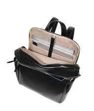 PIQUADRO BLUE SQUARE  Plecak na laptopa 14" ze sk&oacute;ry Czarny - Plecaki na laptopa do pracy - 5