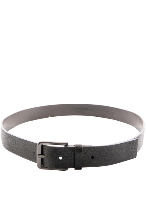 CASUAL PIN BUCKLE Pasek sk&oacute;rzany czarny / matowy metaliczny - Paski