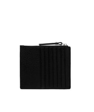 GIANNI CHIARINI GRAIN Płaski sk&oacute;rzany portfel z zamkiem błyskawicznym Czarny - Portfele damskie - 3