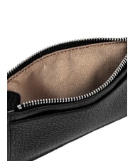 GIANNI CHIARINI GRAIN Płaski sk&oacute;rzany portfel z zamkiem błyskawicznym Czarny - Portfele damskie - 5