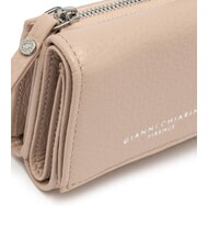 GIANNI CHIARINI WALLETS GRAIN Mały portfel ze sk&oacute;ry młotkowanej r&oacute;żowa s&oacute;l - Portfele damskie - 4