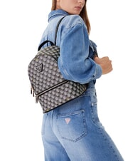GUESS FOLLIE Plecak z nadrukiem logo Jet Set czarne logo - Torby damskie - 5