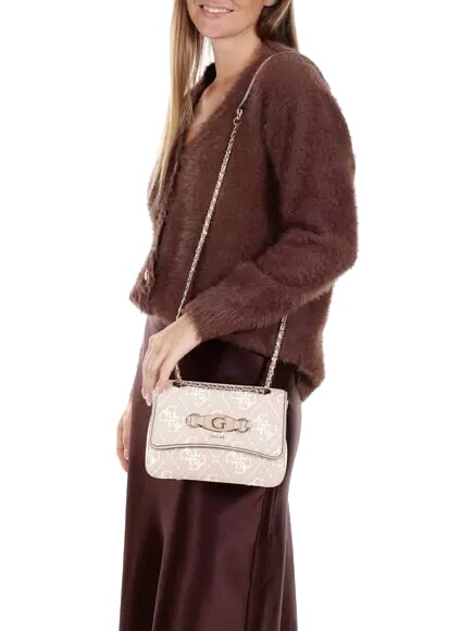 IZZY 4G Mała torebka na ramię / torba crossbody logo piasku - Torby damskie