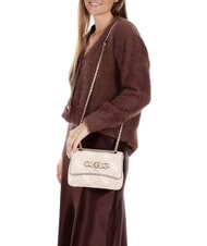 GUESS IZZY 4G Mała torebka na ramię / torba crossbody logo piasku - Torby damskie - 6