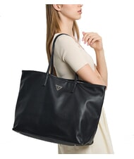 GUESS ECO VICTORIA  Torba na ramię CZARNY - Torby damskie - 7