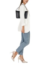 GUESS ECO VICTORIA  Torba na ramię CZARNY - Torby damskie - 8
