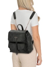 GUESS CRESIDIA II Plecak z kieszenią czarne logo - Torby damskie - 5