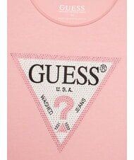 GUESS KIDS Koszulka z kr&oacute;tkim rękawem i kryształkami słodki r&oacute;ż - Koszulka dziecięca - 3