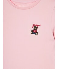 GUESS KIDS Koszulka z kr&oacute;tkim rękawem i misiem wata cukrowa r&oacute;żowa - Koszulka dziecięca - 3