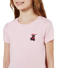 GUESS KIDS Koszulka z kr&oacute;tkim rękawem i misiem wata cukrowa r&oacute;żowa - Koszulka dziecięca - 6