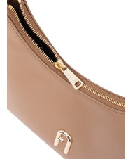 FURLA DIAMANTE Torba na ramę ze sk&oacute;ry toffi - Torby damskie - 4