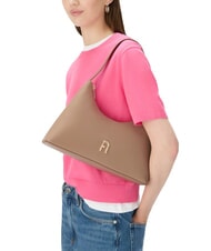 FURLA DIAMANTE Torba na ramę ze sk&oacute;ry toffi - Torby damskie - 5