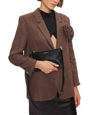 COCCINELLE BEST CROSSBODY Sk&oacute;rzana mini torebka Czarny - Torby damskie - 4