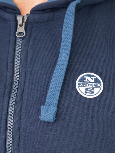 PATCH Bluza z kapturem zapinana na zamek granatowy - Bluzy męskie