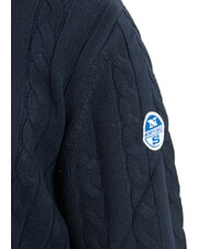 NORTH SAILS N|S Sweter z okrągłym dekoltem i splotem warkoczowym granatowy - Koszulki męskie - 3