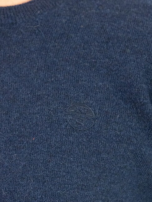N|S Sweter z okrągłym dekoltem i haftowanym logo granatowy - Koszulki męskie