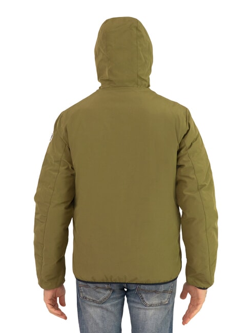 SOFTSHELL Kurtka bomberka z kapturem bluszcz zielony - Kurtki męskie
