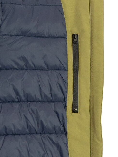 SOFTSHELL Kurtka bomberka z kapturem bluszcz zielony - Kurtki męskie