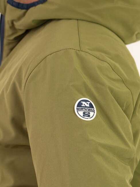 SOFTSHELL Kurtka bomberka z kapturem bluszcz zielony - Kurtki męskie