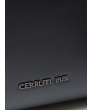 CERRUTI RORY Gładka sk&oacute;rzana torba niebieski - Torby na ramię męskie - 3