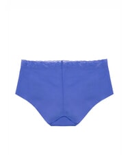 CALVIN KLEIN CK Kuloty surowo cięte z koronką niebieski irys - Majtki damskie - 2