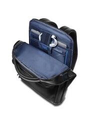 PIQUADRO BLUE SQUARE Plecak sk&oacute;rzany z funkcją szybkiego sprawdzania na laptopa 15,6" Czarny - Plecaki na laptopa do pracy - 6