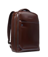 PIQUADRO BLUE SQUARE Plecak sk&oacute;rzany z funkcją szybkiego sprawdzania na laptopa 15,6" - Plecaki na laptopa do pracy