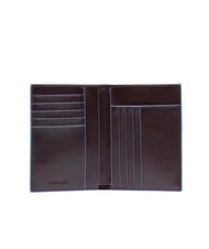 PIQUADRO BLUE SQUARE Pionowy portfel sk&oacute;rzany MAHOŃ - Portfele męskie - 2