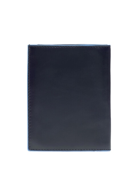 BLUE SQUARE Pionowy portfel sk&oacute;rzany niebieski - Portfele męskie