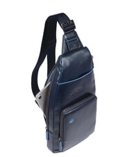 PIQUADRO BLUE SQUARE Sk&oacute;rzana torba-plecak na ramię z uchwytem na mini tablet niebieski - Torby na ramię męskie - 6