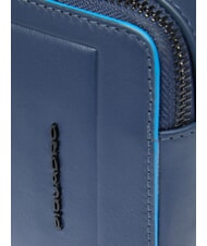 PIQUADRO ATLAS Pi&oacute;rnik sk&oacute;rzany z dwiema przegr&oacute;dkami niebieski - Uchwyt i organizer na tablet - 3