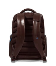 PIQUADRO BLUE SQUARE  Plecak sk&oacute;rzany na laptopa 15,6" MAHOŃ - Plecaki na laptopa do pracy - 3
