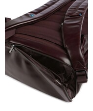 PIQUADRO BLUE SQUARE  Plecak sk&oacute;rzany na laptopa 15,6" MAHOŃ - Plecaki na laptopa do pracy - 4