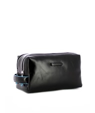 PIQUADRO BLUE SQUARE  Sk&oacute;rzane etui kosmetyczne Czarny - Kosmetyczka - 2