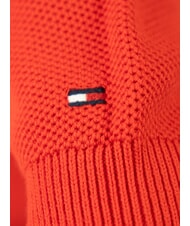 TOMMY HILFIGER TH KIDS Sweter dziecięcy z bawełny z okrągłym dekoltem głęboki szkarłat - Swetry dziecięce - 3