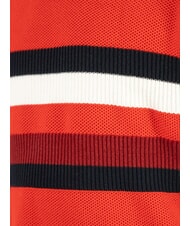 TOMMY HILFIGER TH KIDS Sweter dziecięcy z bawełny z okrągłym dekoltem głęboki szkarłat - Swetry dziecięce - 4