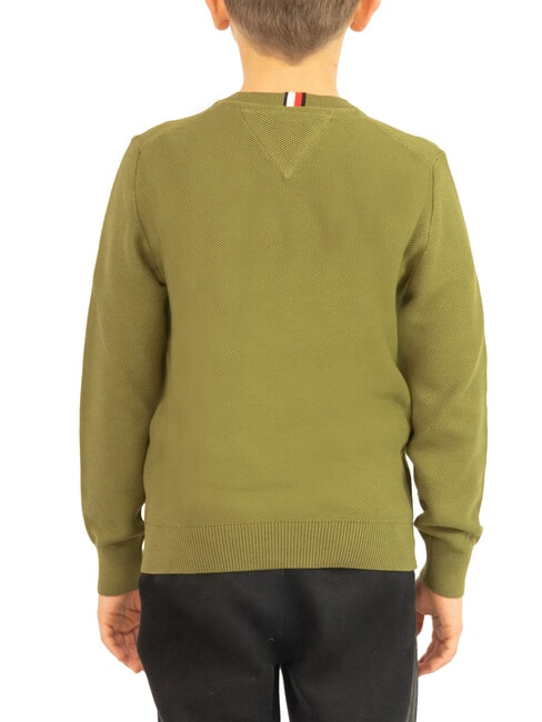 TH KIDS Sweter dziecięcy z bawełny z okrągłym dekoltem putting green - Swetry dziecięce