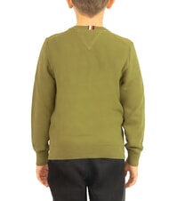 TOMMY HILFIGER TH KIDS Sweter dziecięcy z bawełny z okrągłym dekoltem putting green - Swetry dziecięce - 2