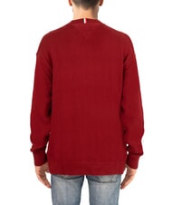 TOMMY HILFIGER TH Bawełniany sweter z okrągłym dekoltem i logo r&oacute;żowy/pustynny mongram nieba - Koszulki męskie - 2