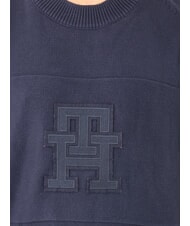 TOMMY HILFIGER TH Bawełniany sweter z okrągłym dekoltem i logo niebo pustyni/monogram nieba pustyni - Koszulki męskie - 3