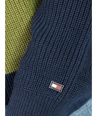 TOMMY HILFIGER TH Sweter z okrągłym dekoltem z mieszanki wełny niebo pustynne/pole golfowe - Koszulki męskie - 3